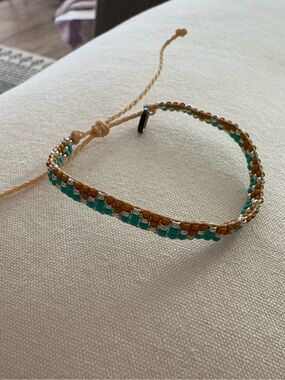 Pura Vida Turquoise and Orange Beaded Bracelet